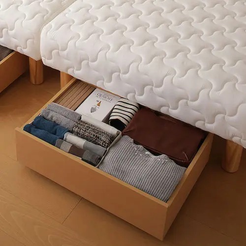 専用引き出し ベッド引き出し マットレスベッド 高強度フレーム 日本製 国産 低ホルムアルデヒド 幅72cm 奥行き42cm 高さ16cm