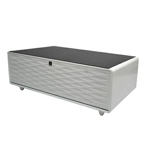 【標準設置料金込】【長期保証付】LOOZER ルーザー LOOZER SMART TABLE STB135 WHITE Bluetoothスピーカー 2ドア冷蔵庫付テーブル 135L STB135WH