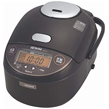 【中古】(非常に良い)象印 圧力IH炊飯ジャー(5.5合炊き) ダークブラウン ZOJIRUSHI 極め炊き NP-ZT10-TD