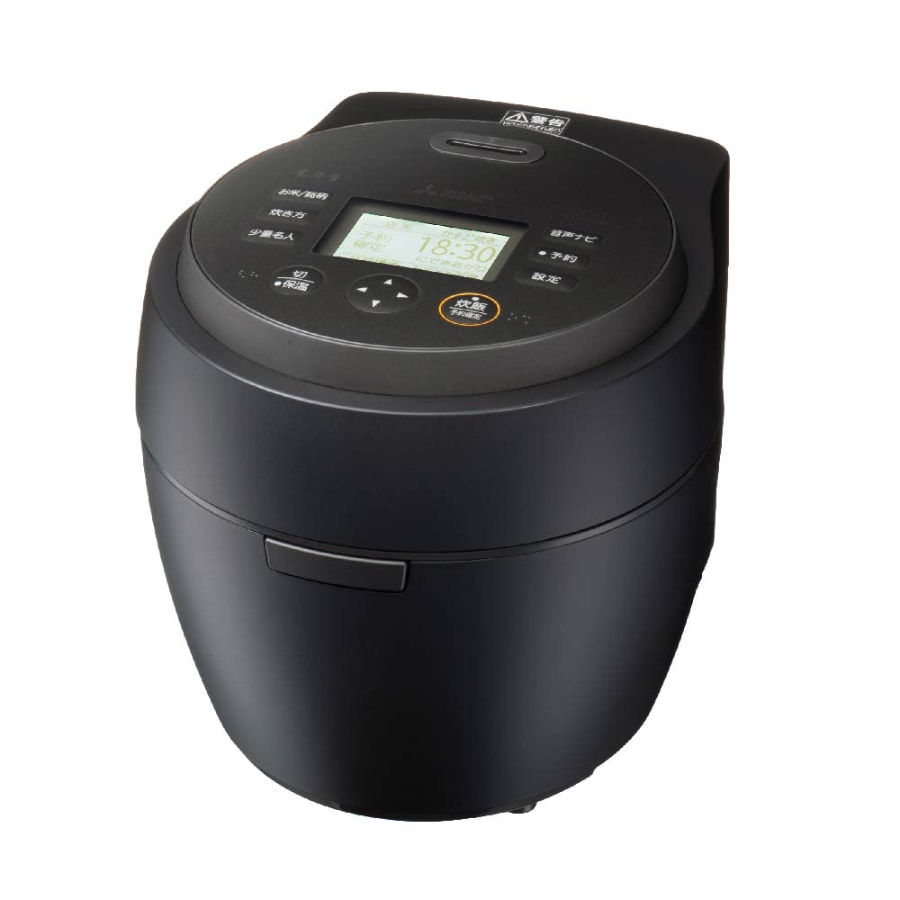 【中古】【非常に良い】三菱電機 炊飯器 5.5合 IH式 日本製 本炭釜 紬(つむぎ) 50銘柄芳潤炊き 炭漆黒 NJ-BW10F-B