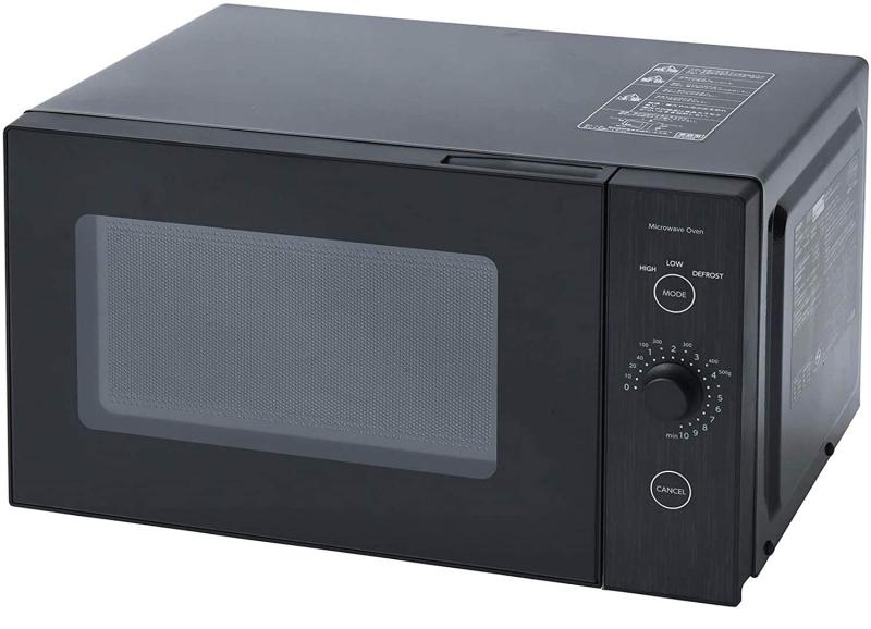【中古】[山善] 電子レンジ 18L 単機能 一人暮らし 二人暮らし フラットテーブル ヘルツフリー 簡単操作 ブラック YRL-F180(B)