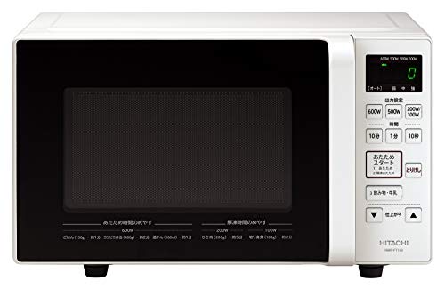 【中古】【非常に良い】日立 単機能 電子レンジ 17L ヘルツフリー フラット庫内 ワンタッチ自動あたため インバーター制御 HMR-FT183 W ホワイト