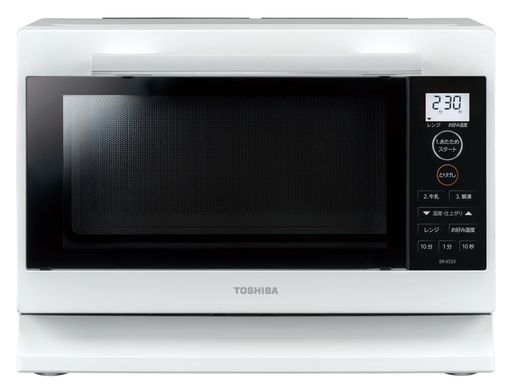 TOSHIBA(東芝)電子レンジ23LER-XS23(W)ホワイトフラットテーブルワンタッチあたため高精度赤外線センサー簡単操作新生活一人暮らし二人暮らしファミリー