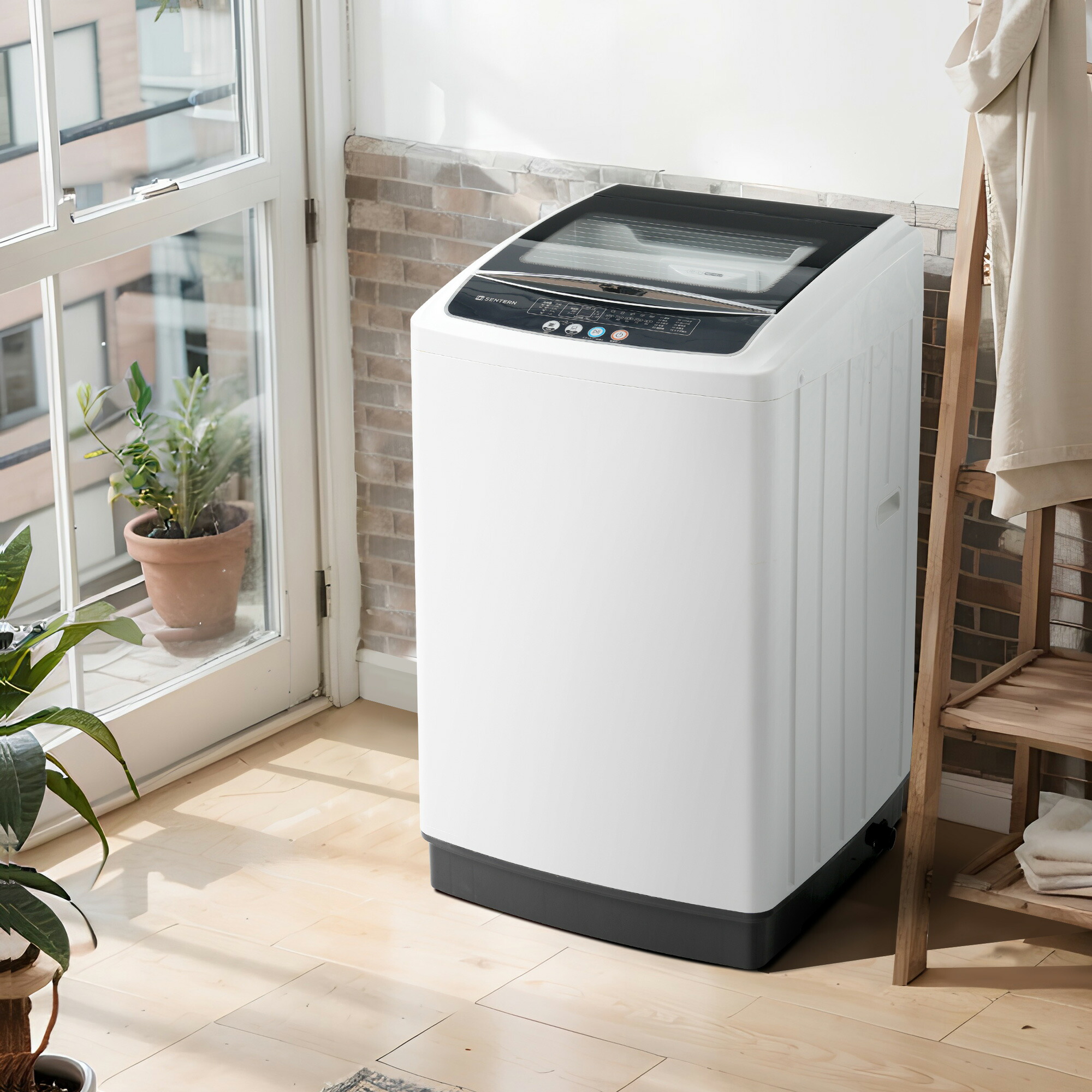 新店オープン10％クーポン！ 洗濯機 SENTERN 一人暮らし 8kg 全自動洗濯機 10種類 洗浄 小型洗濯機 縦型洗濯機 洗濯 脱水 すずき チャイルドロック 予約洗濯機能 ステンレス槽 排水ホース 部屋干し 毛布 きれい 洗濯器 コンパク 引越し 家電 安心