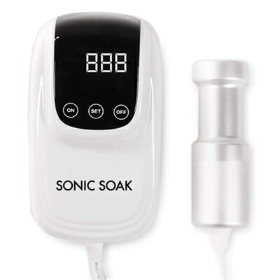 【中古】 【日本正規品】SONIC SOAK ソニックソーク 超音波洗浄器 洗浄クリーナー Ultrasonic Cleaning コンパクト洗浄機 タイマー付 専用ポーチ 日本語サポート付き