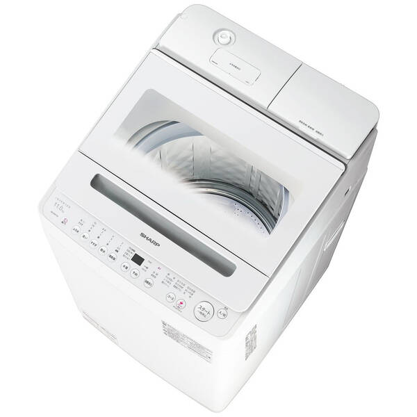 【中古】SHARP(シャープ) 〔展示品〕 全自動洗濯機 ホワイト系 ES-SW11K-W ［洗濯11.0kg ／乾燥機能無 ／上開き］ 【305-ud】