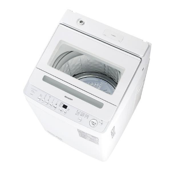 シャープ 7.0kgインバーター全自動洗濯機 ES-GV7K-W ホワイト系 ESGV7KW ※配送エリア内送料標準設置無料