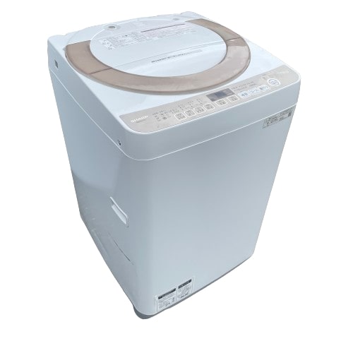 【中古】シャープ 7kg 全自動洗濯機 ES-KS70U-N 2019年製 SHARP【洗濯機】