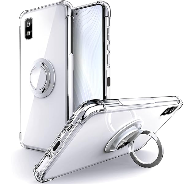 AQUOS wish / wish2 ケース SHG06 SH-51C ケース リング付き 耐衝撃 すり傷防止 四隅がエアクッション構造 スタンド機能 軽量 薄型 TPU ソフト 透明 ケース アクオスwish/wish2 カバー -クリア