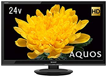 【中古】シャープ 24V型 液晶 テレビ AQUOS LC-24P5-B ハイビジョン 外付HDD対応(裏番組録画) ブラック 2017年モデル n5ksbvb