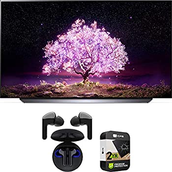 【中古】LG OLED65C1PUB 65インチ 4K スマート OLED TV AI ThinQ (2021) 付き プレミアム 2年延長保護プランとLG トーン フリー HBS-FN6 トゥルーワイヤ